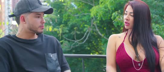 Stepmom's Balcony Surprise: Evening Gown, Tease, and Wild Outdoor Ride