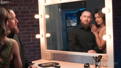 Busty Latina MILF Karina Valentins rides a cock while her husband watching