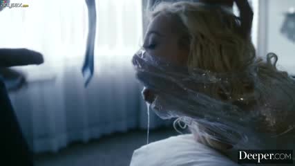 Wrapped in plastic she wanted him to fuck her real rough